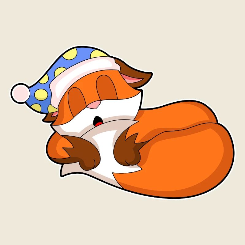 Bonnet de nuit Fox Sleeping