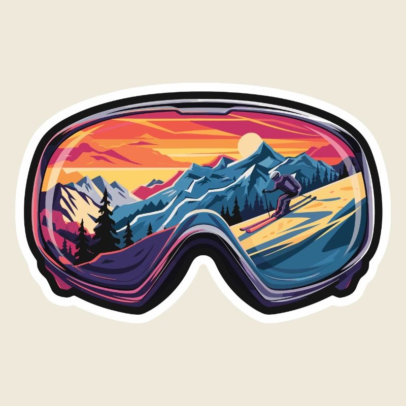 Skifahren Winterspaß Skibrille