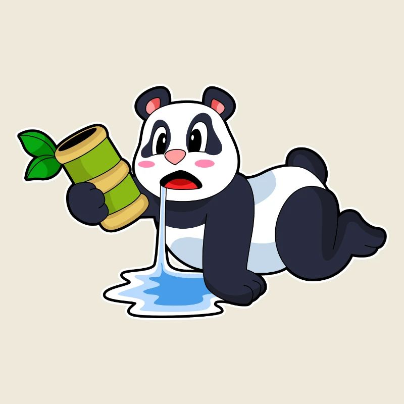 Panda Bambus Becher