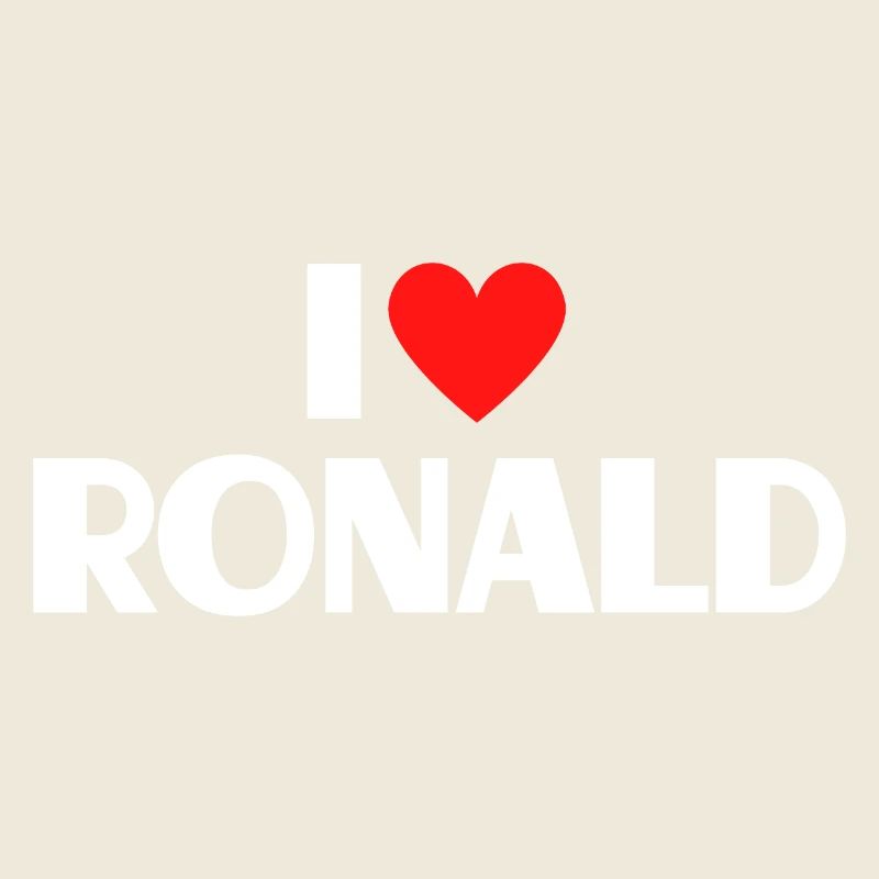 I love Ronald Rotes Herz Liebe Fan Geschenk