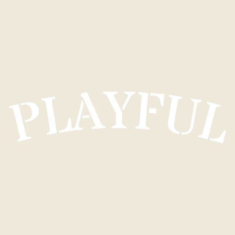 Verspielt Minimal Text Design Spruch