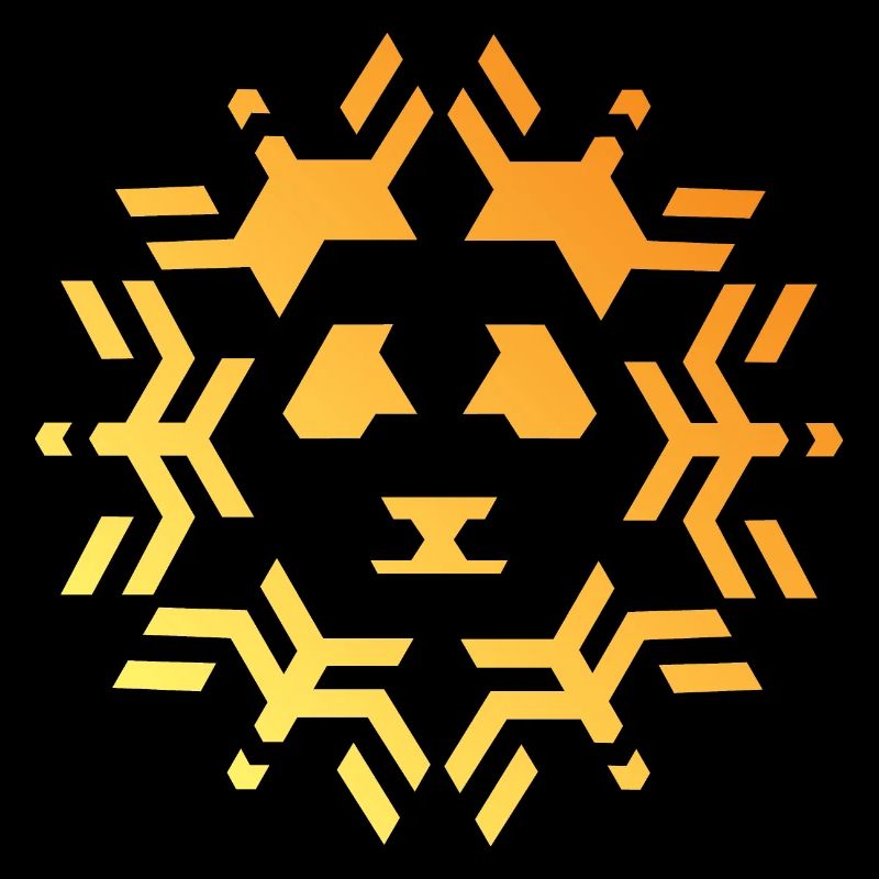 Panda Symbol Sonne Stern Muster Farben Icon