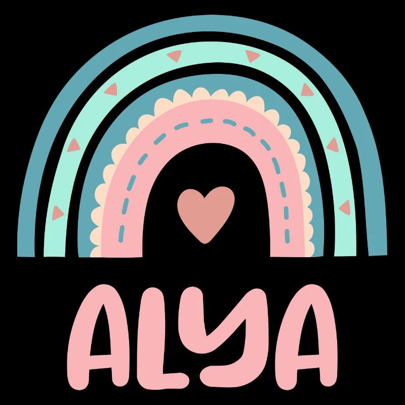Alya Name Regenbogen Baby