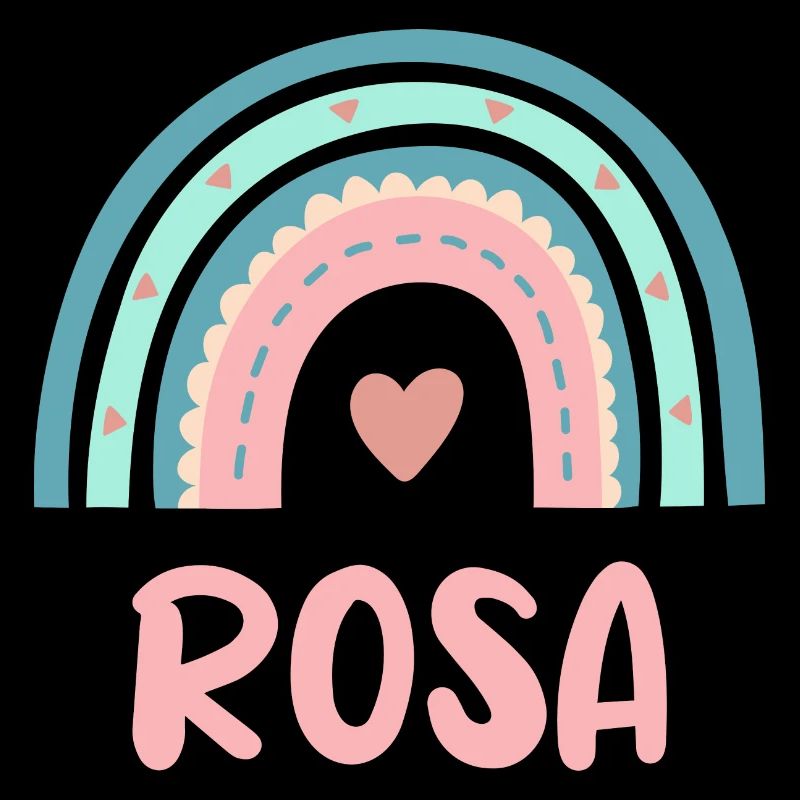 Rosa Name Regenbogen Baby