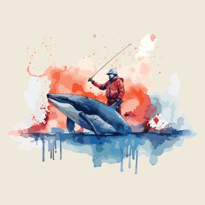 Aquarelle Baleine