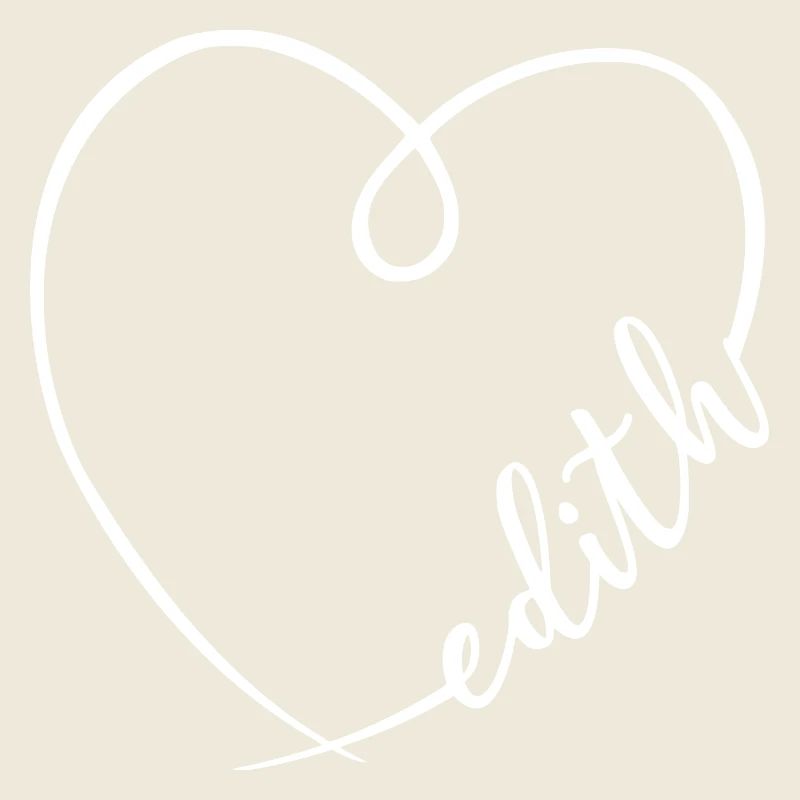 Edith Name Kalligrafie Herz