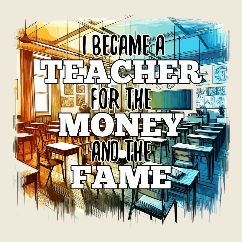 Enseignant Enseignant Argent et Renommée Cadeau