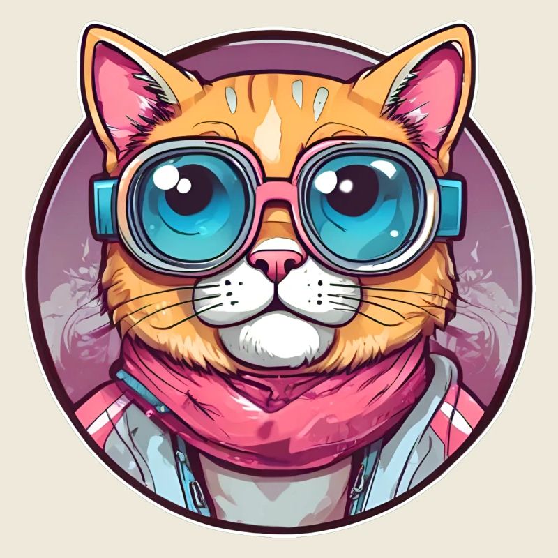 Chat cool avec des lunettes de soleil