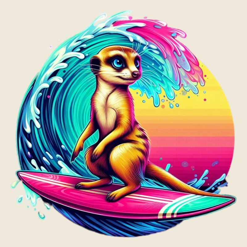 Erdmännchen Surfen