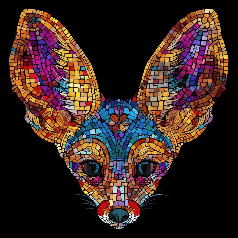 Fennek Wüste Fuchs Geometrischer Fuchs Kunstwerk
