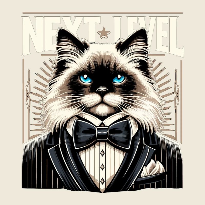 Chat Sacré de Birmanie Chat de Birmanie Cadeau de smoking