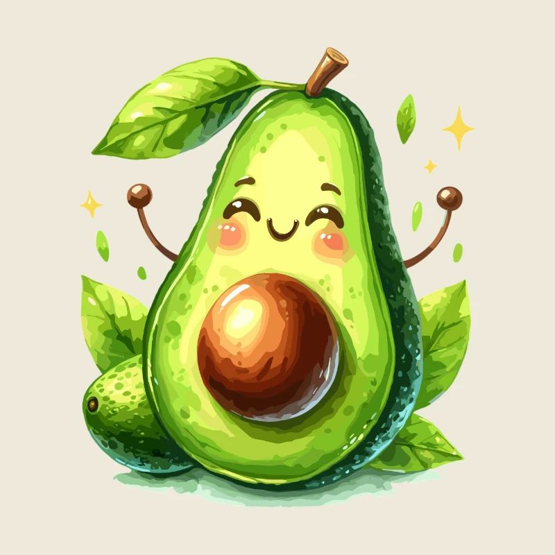 Avocado witzig positiv Optimismus Geschenk