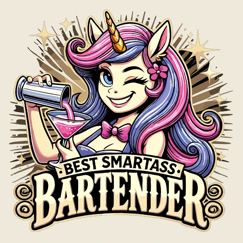 Bartender Barmaid Unicorn Gift