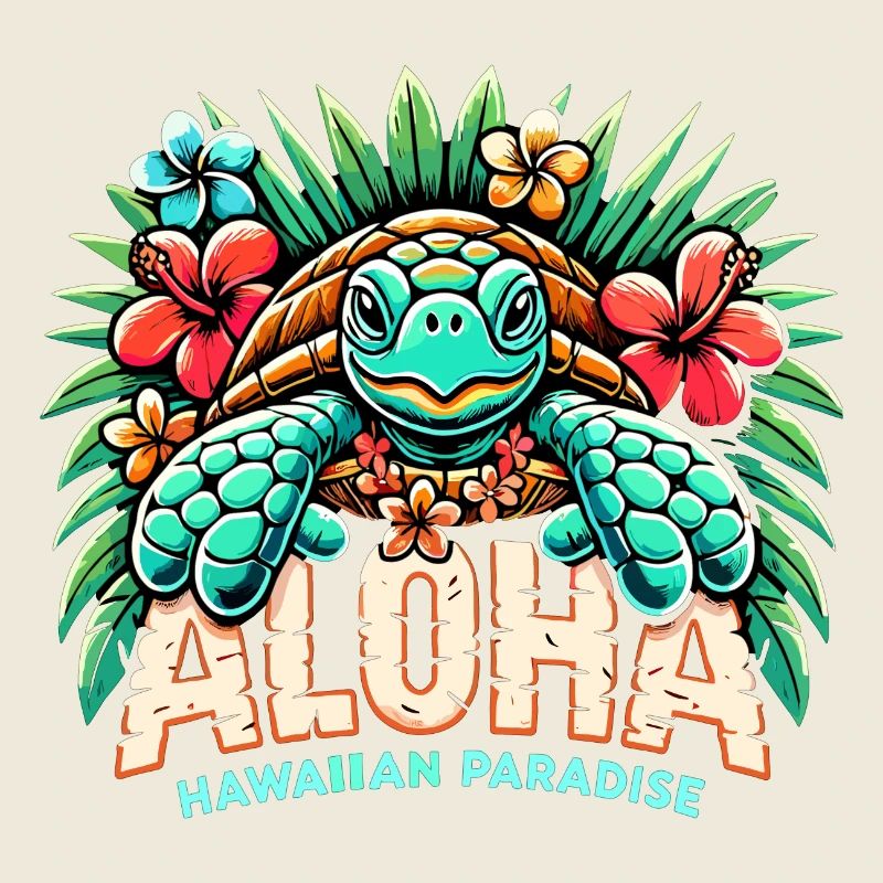 Aloha Schildkröte Hawaii Paradies Geschenk