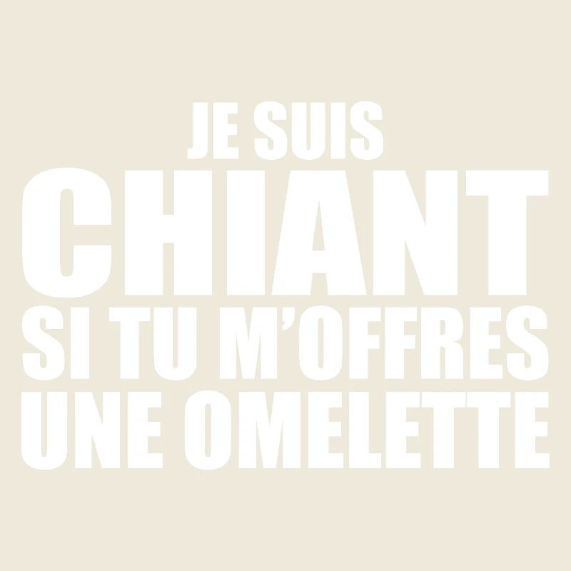 Man who loves it: Omelette. Funny Design Humor