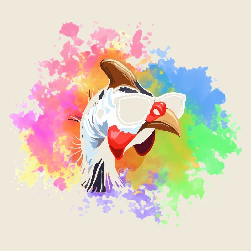 Hühner Hahn Perlhuhn