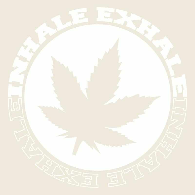 Logo rond de feuilles de cannabis