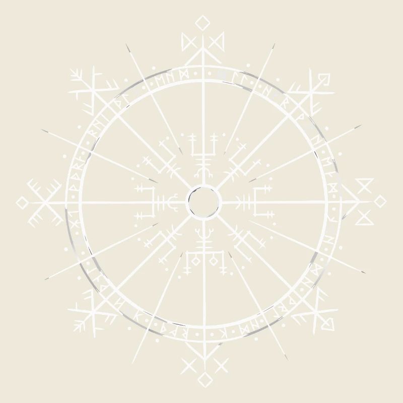 Vegvisir 9 Welten Runen – Germanische Wikinger