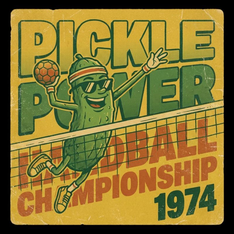 Pickle Power Handball Championship 1974 Retro