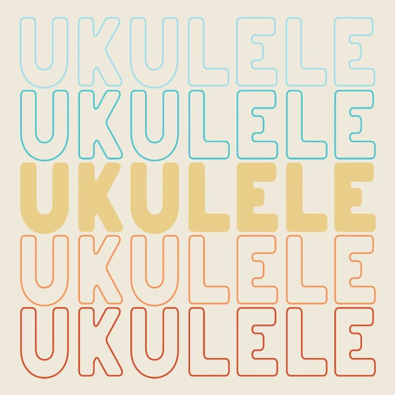 Ukulele typography