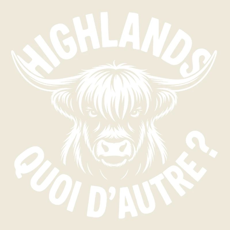 Highlands Ox Longhorn Monochrom