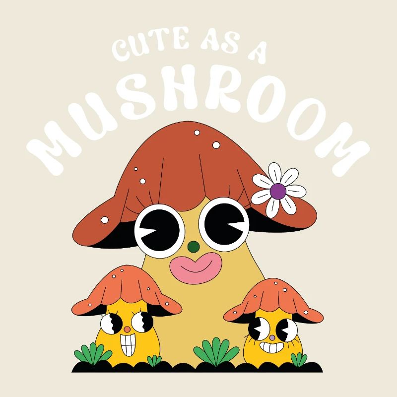 Mignon comme un champignon – Motif de champignon sucré