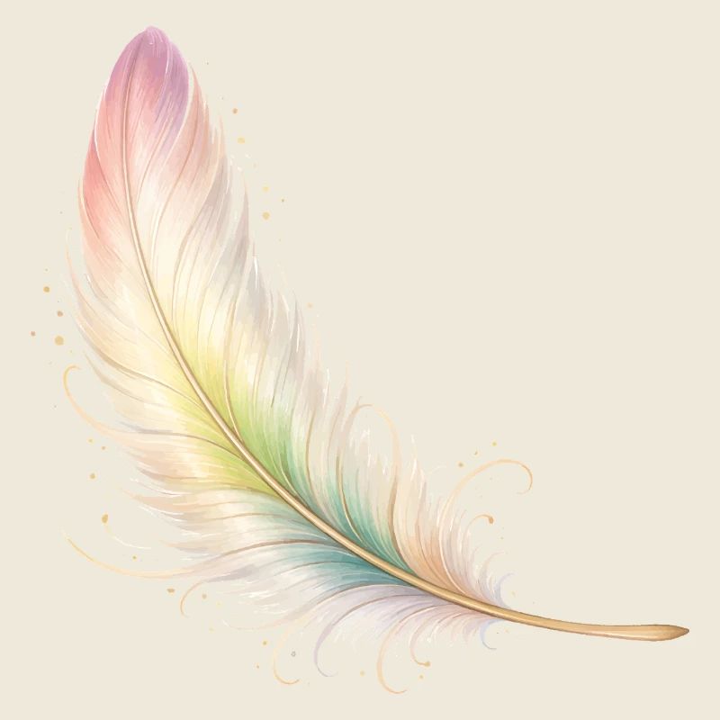 Design bohème élégant aux plumes pastel