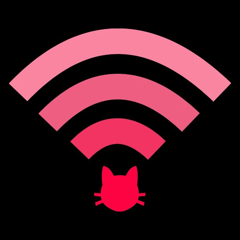 wifi cat pink