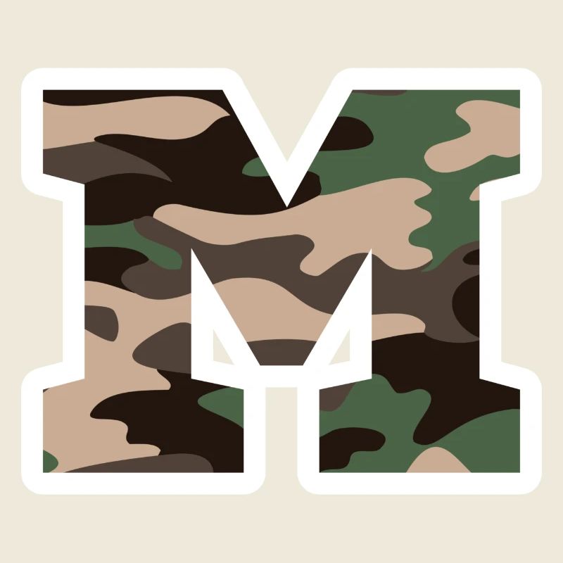 Buchstabe M Militärtarnung - Geschenkidee