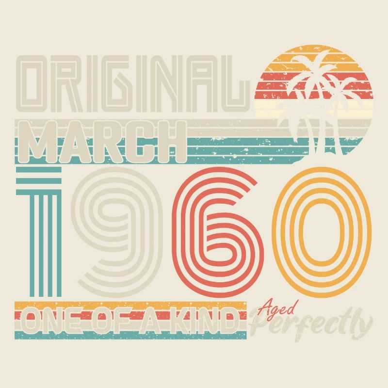 Mars 1960 anniversaire Mars 1960 cadeau