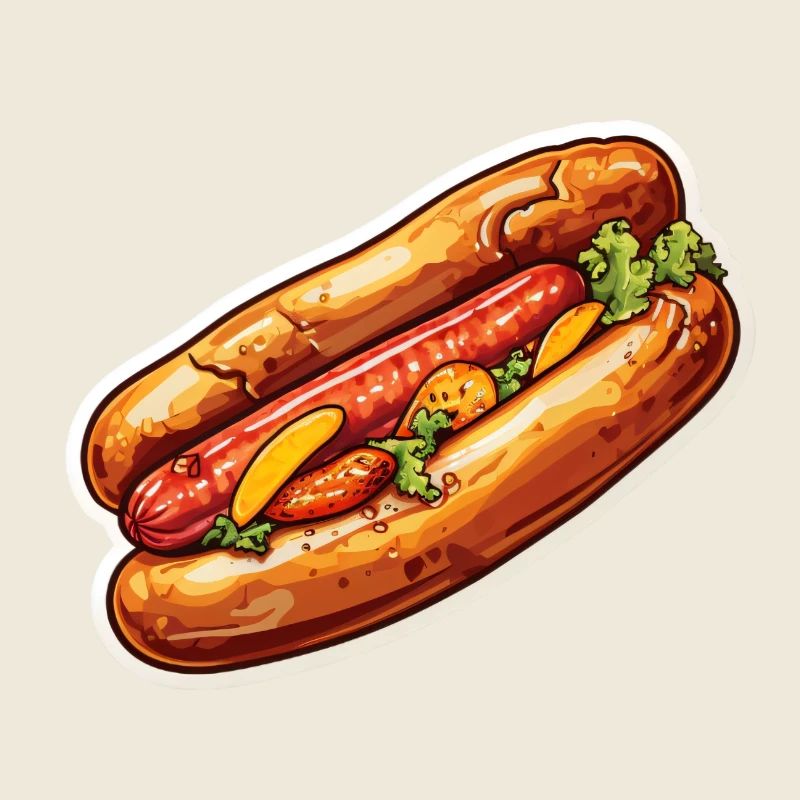 Bratwurst im Brötchen