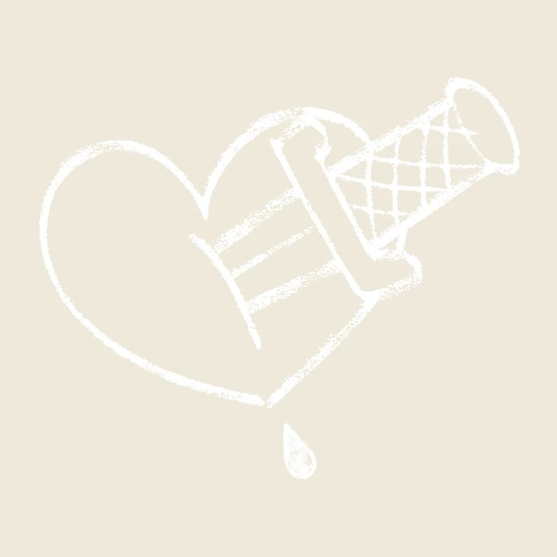 Heart Stitch Bleeding Punk Sketch