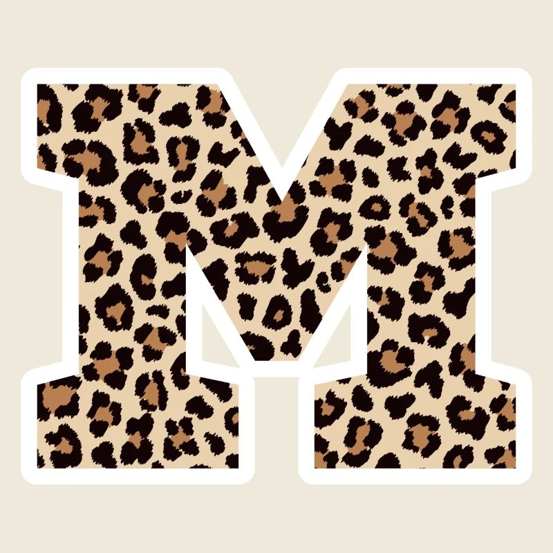 Buchstabe M Leopardenmuster - Geschenkidee zum Geburtstag