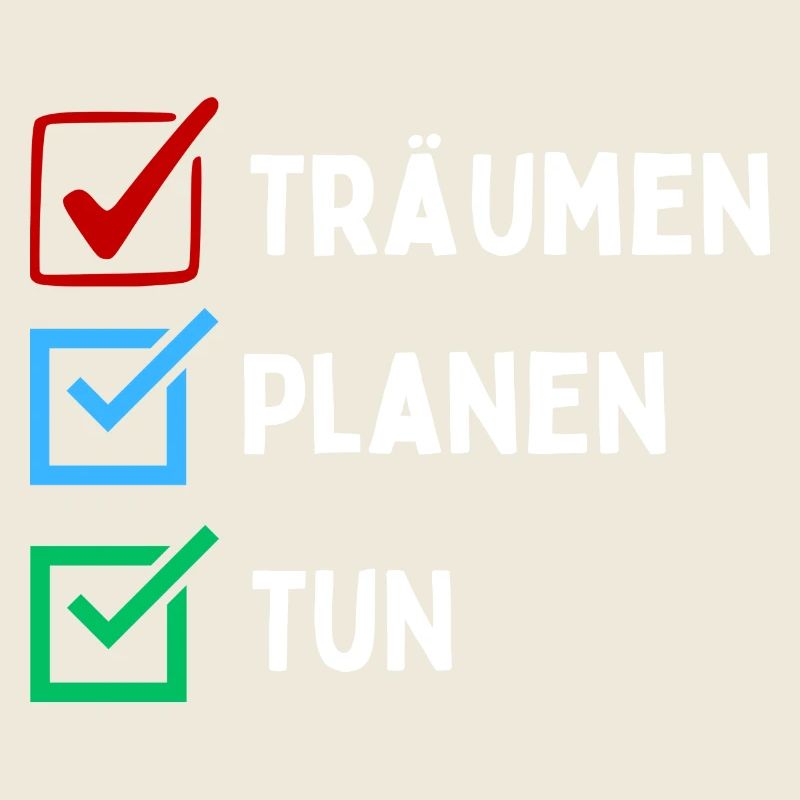 Plan de rêve faire liste de contrôle conception coloré rouge bleu