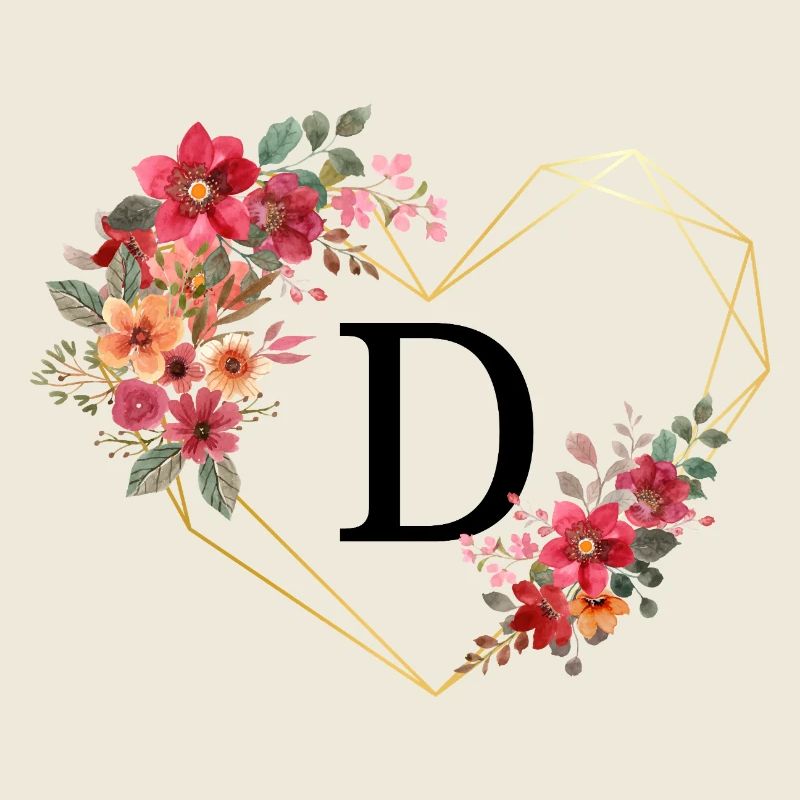 Blumen Goldenes Herz Brief