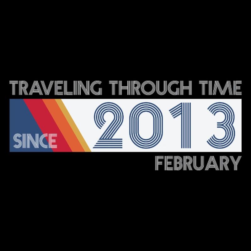 Conception drôle d'anniversaire de voyage dans le temps février 2013