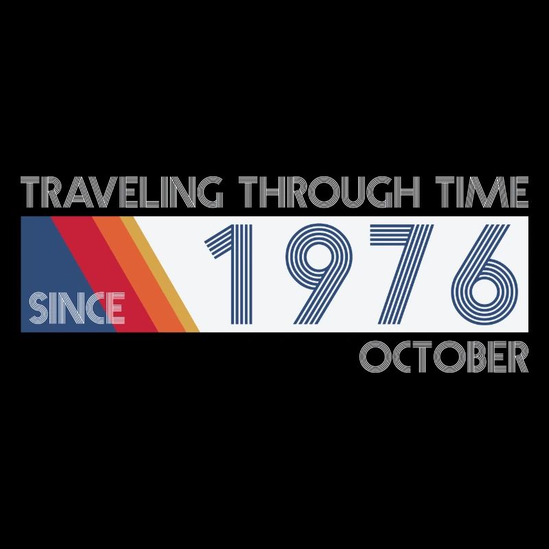 Funny Zeitreise Geburtstags Design October 1976