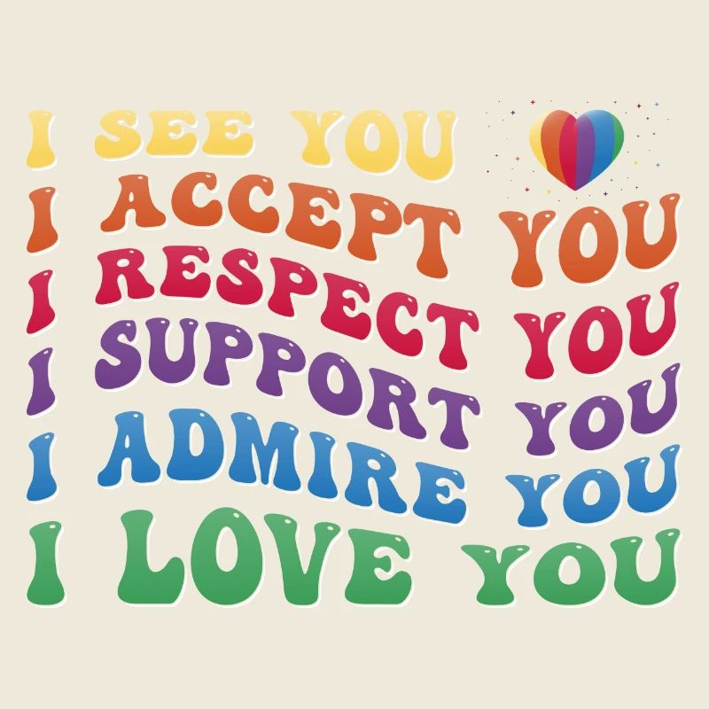 Fierté - Accepter le respect Soutenir Admirer l’amour