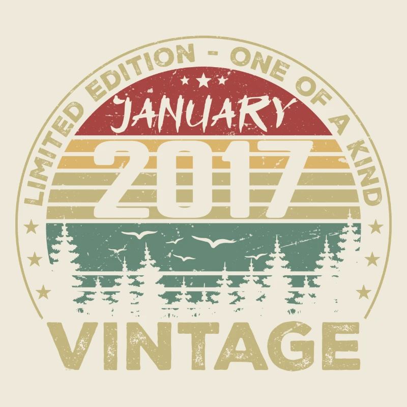 Vintage January 2017 Birthday January 2017