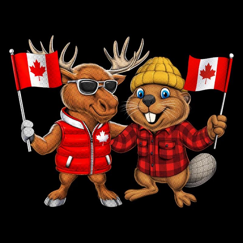 Castor et orignal canadiens