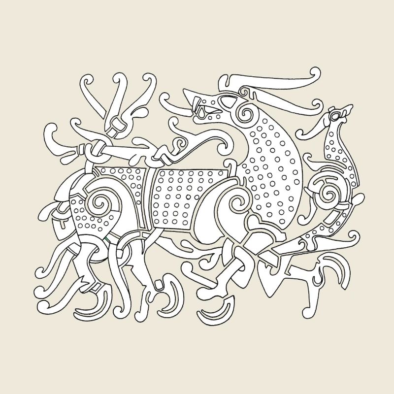 Fenriswolf, mythischer Wolf der Wikinger