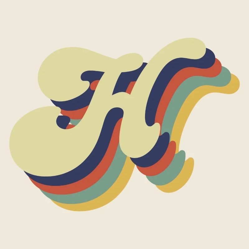 Retro-Buchstabe H