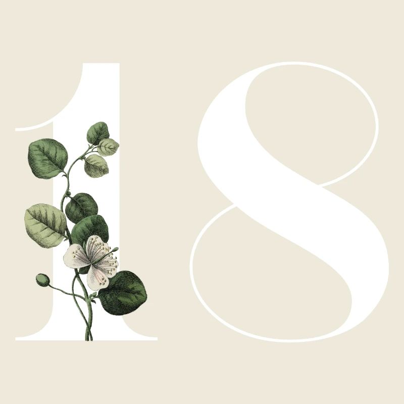 Nummer 18 Blumengrün -18. Blumengeburtstag