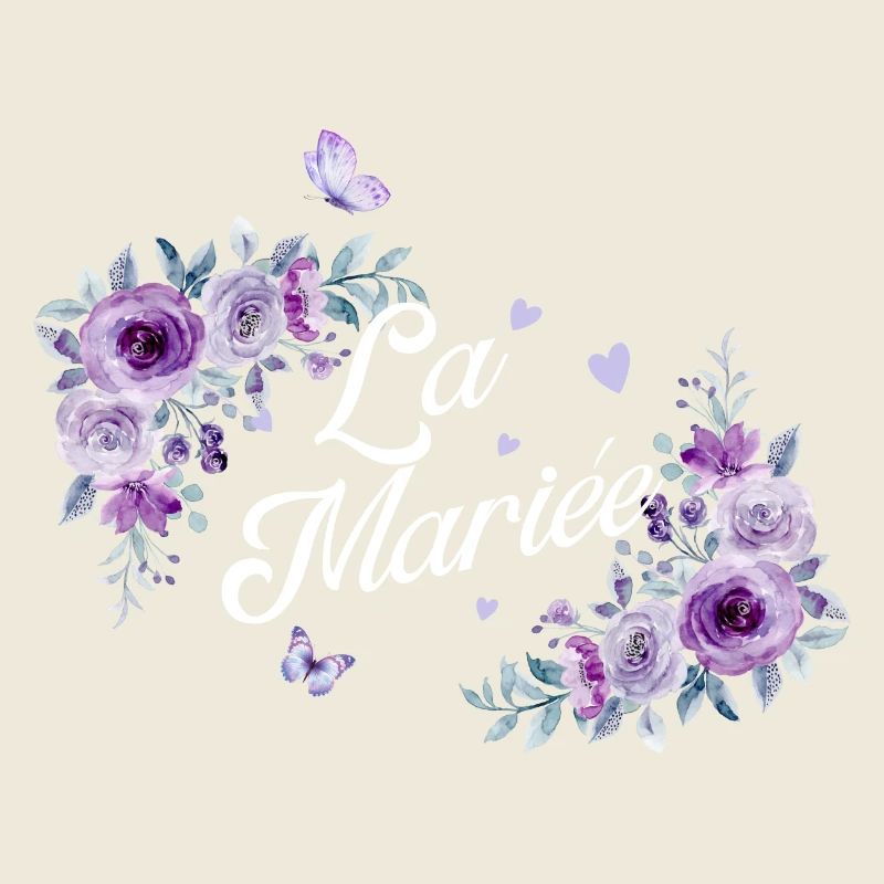 la mariée floral violet