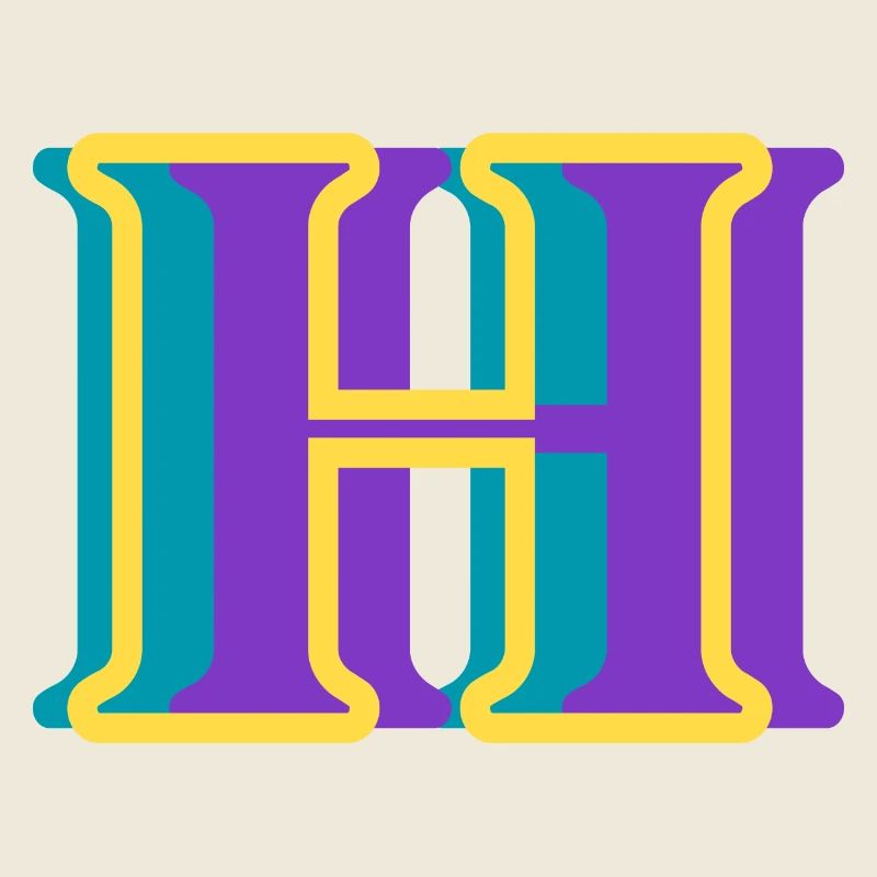 Mehrfarbiger Buchstabe h – originelle Geschenkidee