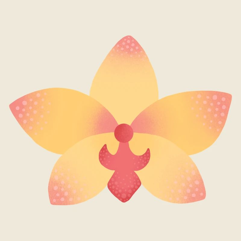 fleur d’orchidée rose orangé