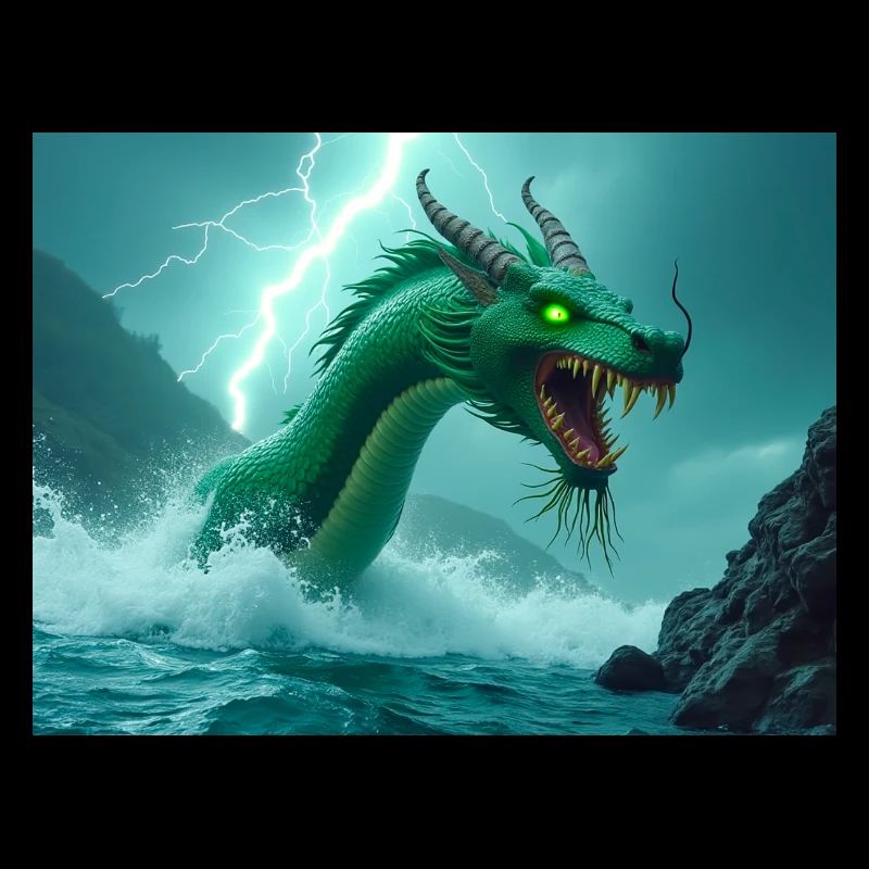 Jiao, stürmischer Wasserdrache der chinesischen Mythologie