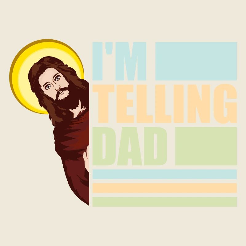 Ich sag Papa Lustiges Jesus Meme Gott Religiös
