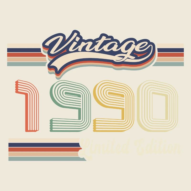 Original 1990er Jahre Vintage Edition Retro Geburtstag