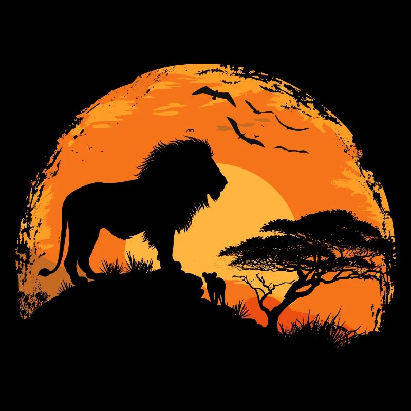 Chat sauvage lion